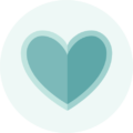 Blue heart graphic