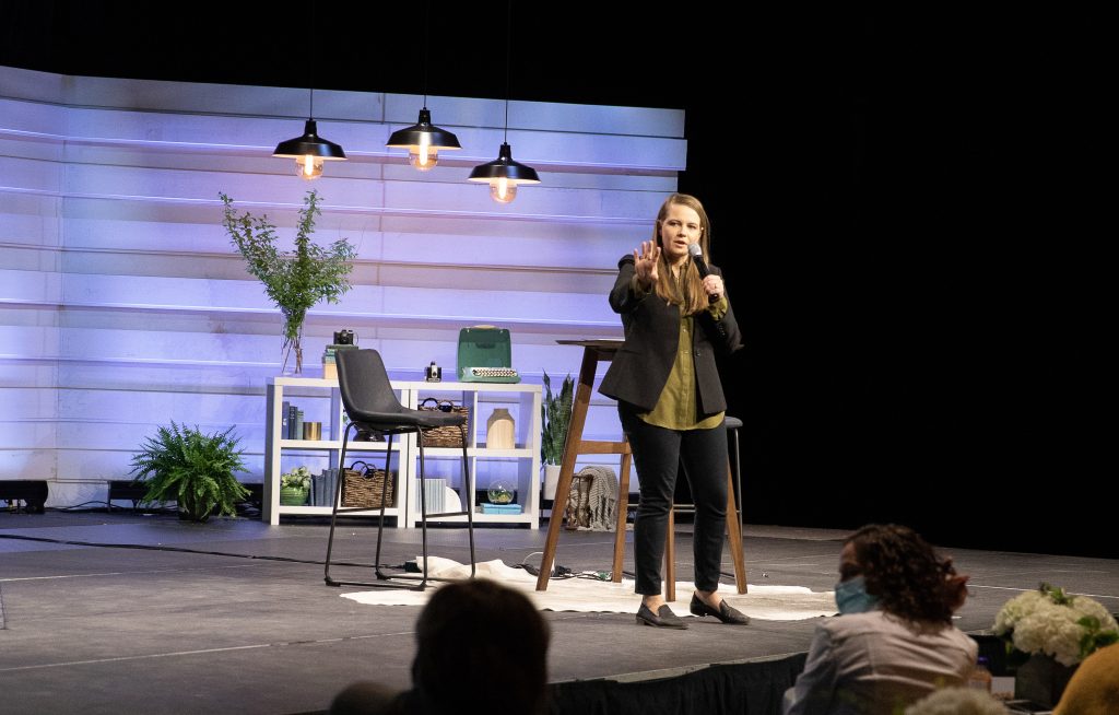 Emily Chapman Richards presenting at Show Hope's Hope for the Journey Conference