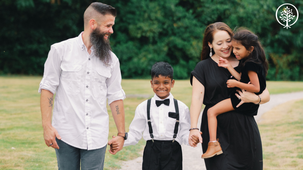 Millie and Kevin Foster and their children