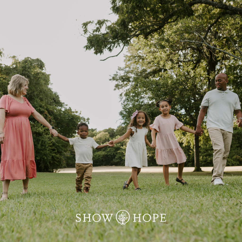 Family walking together