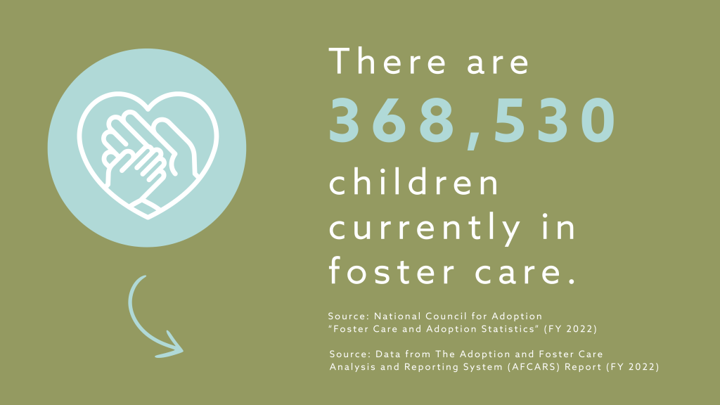 There are 368,530 children currently in foster care.