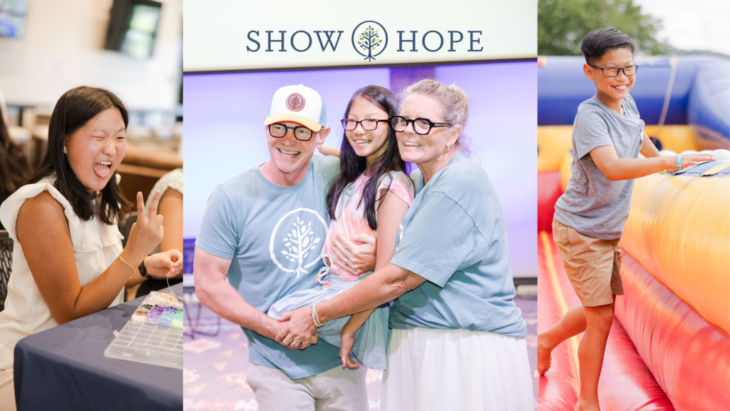 Mary Beth and Steven Curtis Chapman and other children at the Show Hope Care Centers Reunion