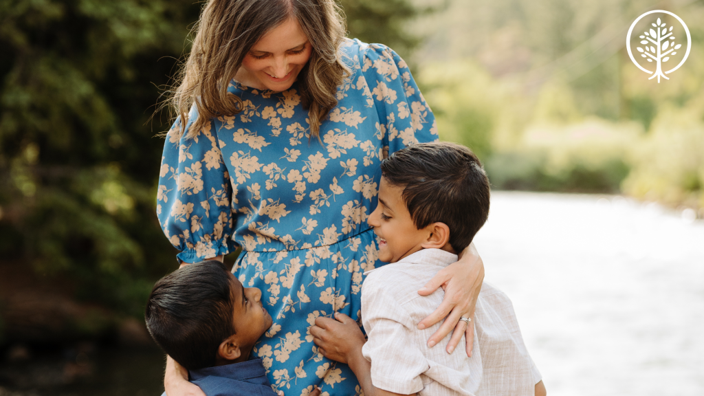 Mom and sons