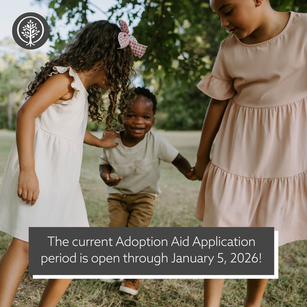 Copy of The current Adoption Aid Application period is open through January 3, 2025!
