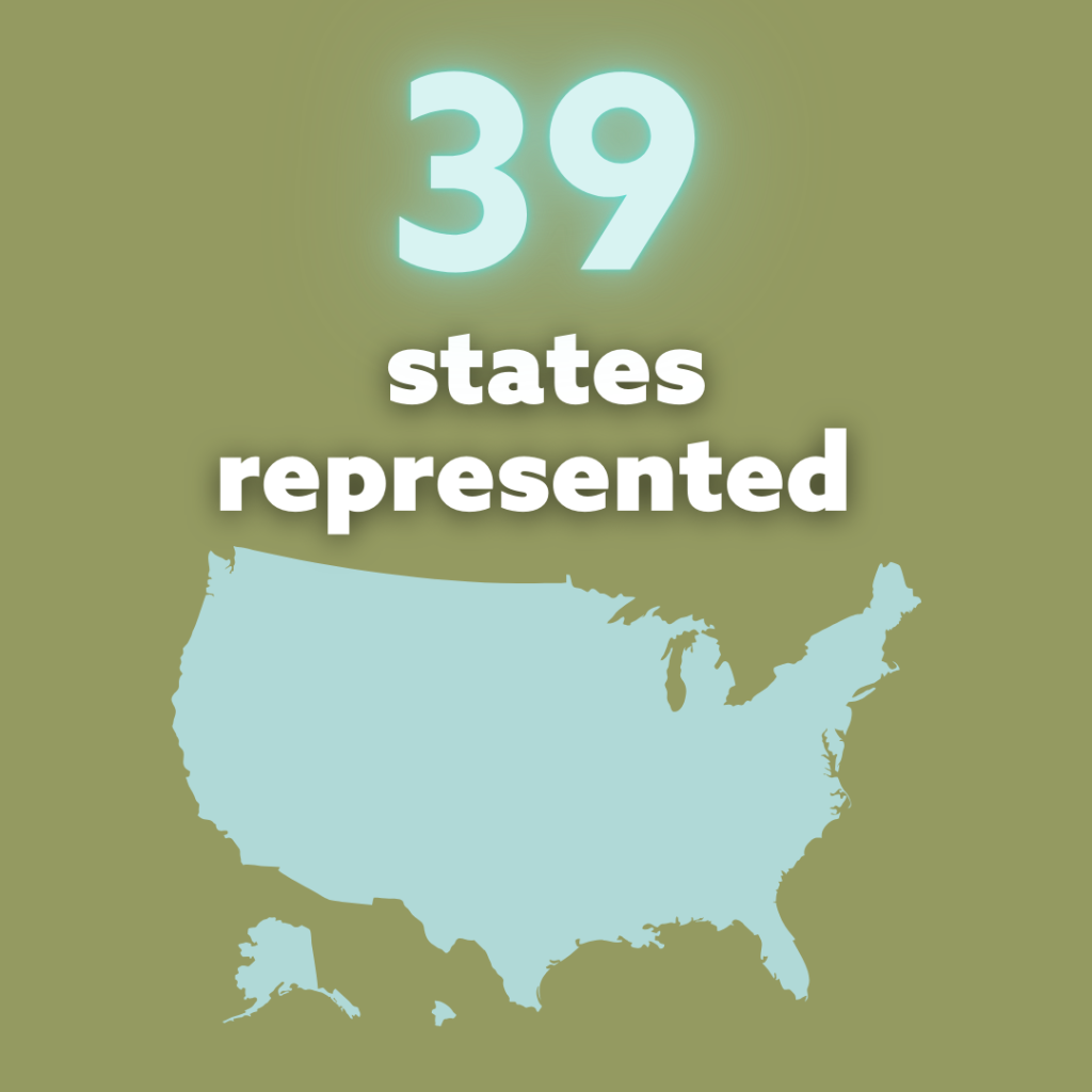 39 states represented