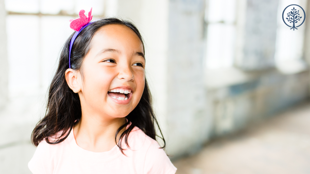 Young girl smiling
