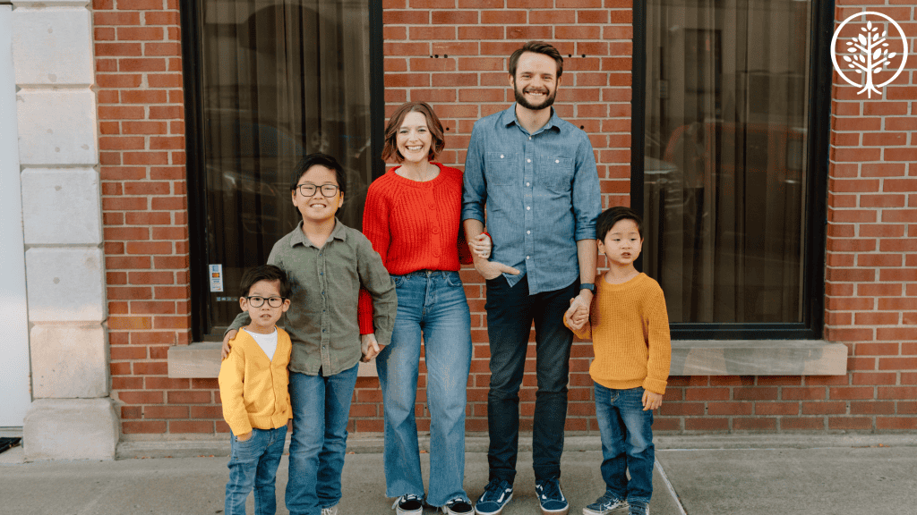 Show Hope grant recipient family holding hands