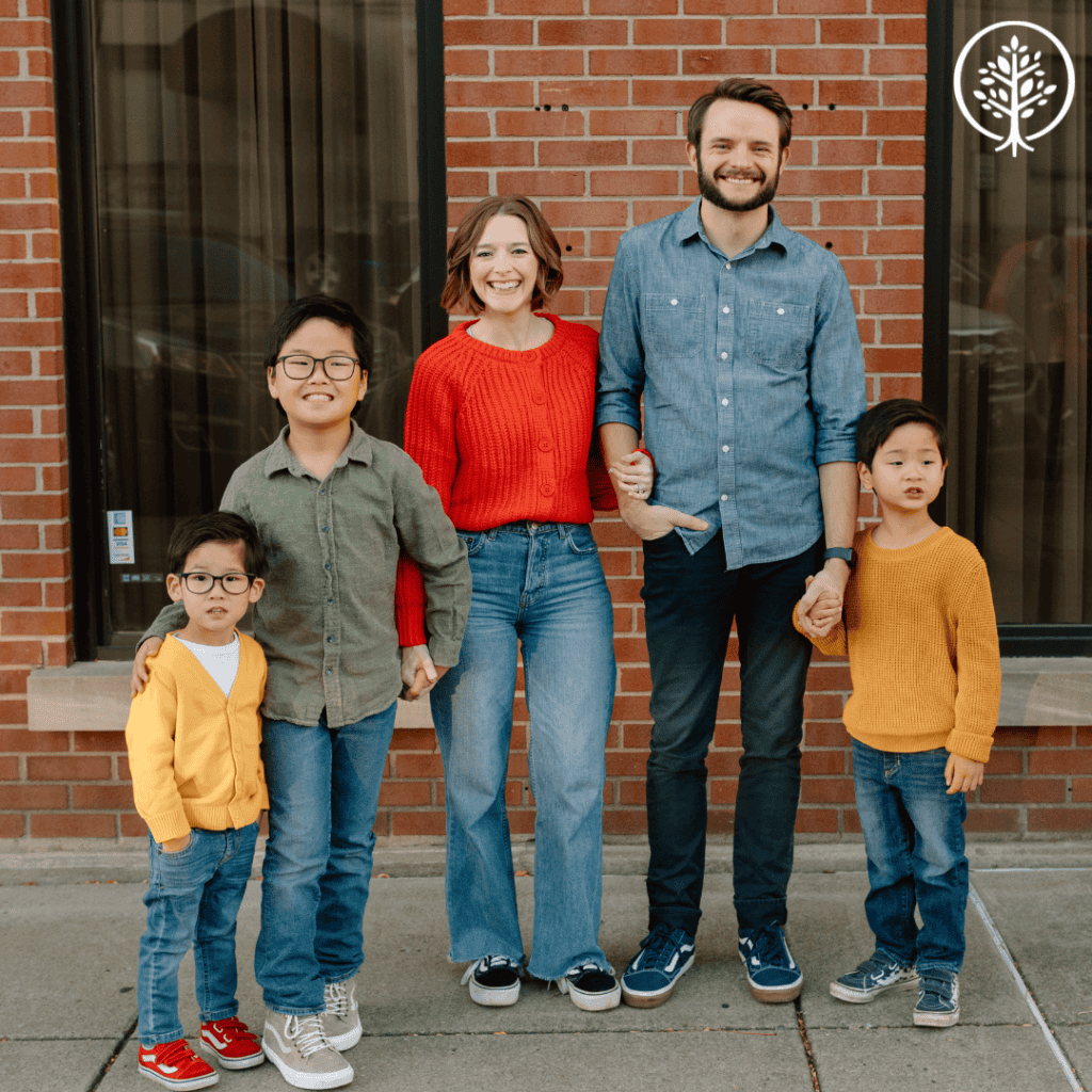 Show Hope grant recipient family holding hands